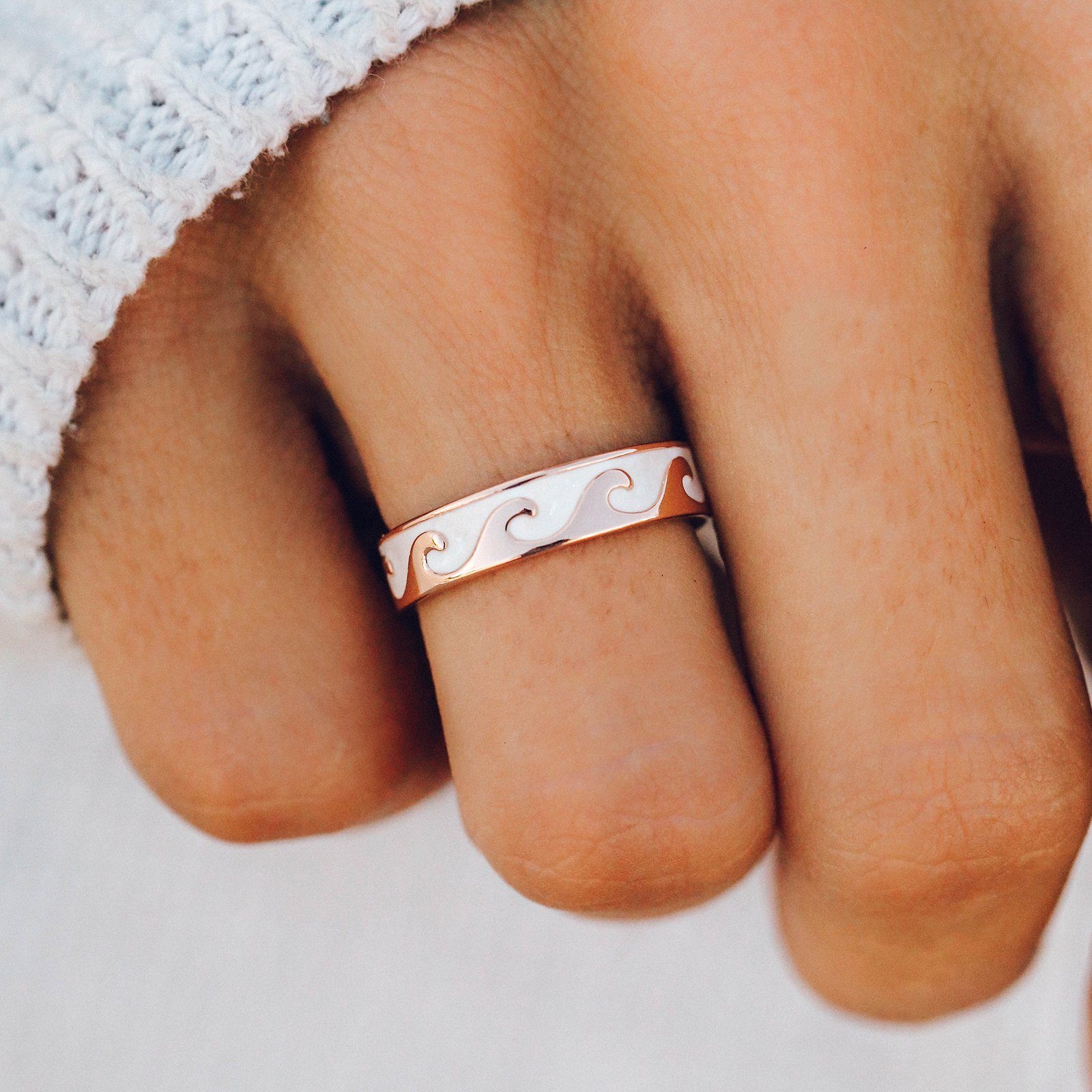 Enamel store wave ring