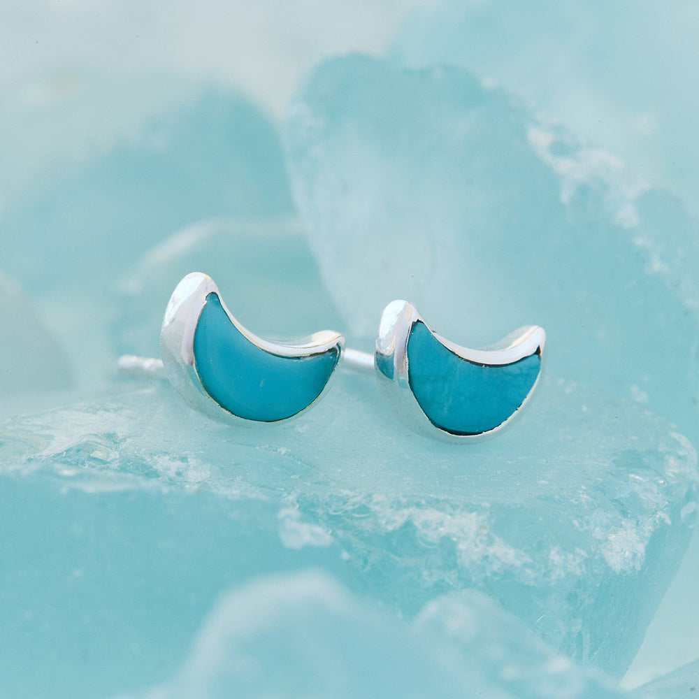 Crescent Moon Stud Earrings 3