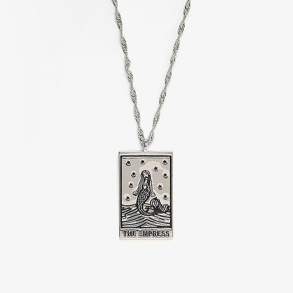 Classic Tarot Card Necklace - Dewdrops & Vines
